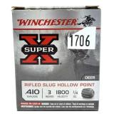 Box of .410 Ga. 3" Winchester rifled HP slugs, 5