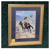Frederick Remington framed print, frame size: