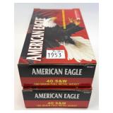 x2- Boxes of .40 S&W 180-grain FMJ American Eagle