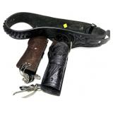 Embossed Leather Cartridge Belt w/ 2 Matching