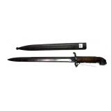 Swedish Mauser Bayonet marked EJ AB with scabbard