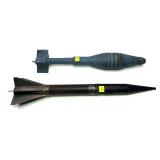 Lot, 2 practice artillery shells -NO SHIPPING