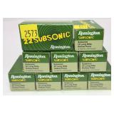 Lot: 9 - Remington .22 Subsonic cartridges, 50