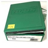 Lot, RCBS bullet puller with 3 RCBS collets