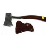 Greatneck axe with leather sheath
