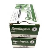 x2- Boxes of .38 Spl. 130-grain Remington MC
