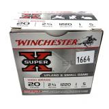 Box of 20 Ga. 2.75" No. 5 Winchester game loads,