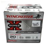 Box of 20 Ga. 2.75" No. 6 Winchester game loads,