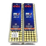 x2- Boxes of CCI .22 LR. mini-mag cartridges -x2