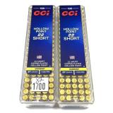 x2- Boxes of CCI .22 Short HP cartridges -x2