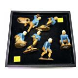 Lot of 6 Auburn Rubber Football Players,