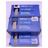 x5- Boxes of .30 Carbine 110-grain SP RN PPC