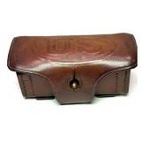 Leather cartridge box marked Rock Island Arsenal