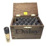 Lot: Daisy Wooden Box w/ 22 Tubes of 4.55mm