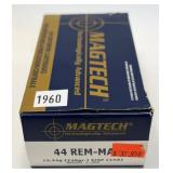 Box of .44 REM Mag. 240-grain Magtech SJSP