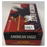 Box of .45 Auto 230-grain FMJ American Eagle