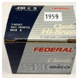 Box of .410 Ga. 3" No. 5 Federal High Brass