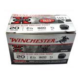 Box of 20 Ga. 2.75" Winchester rifled HP slugs,