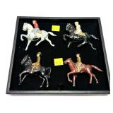 Lot of 4 Barclay Mounted Soldiers, Includes,