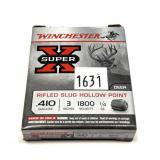 Box of .410 Ga. 3" Winchester HP rifled slugs, 5