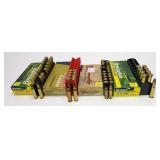 Lot: .22-250 brass and 8 cartridges,
