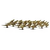 Lot of 33 Brass Birds