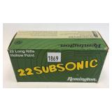 Brick of .22 LR Subsonic hollow point Remington