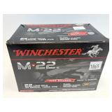 Box of .22 LR Winchester M-22 cartridges,