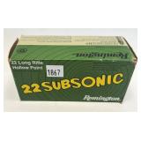 Brick of .22 LR Subsonic hollow pint Remington