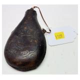 Vintage Leather Powder Flask