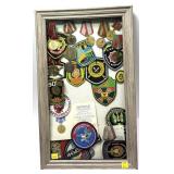 Lot, assorted foreign military patches, medals