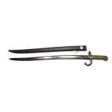 Belgium M1868 Bayonet for Terssa Carbine, marked