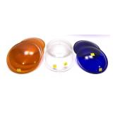 Lot: Orange, Blue and Clear glass Railroad