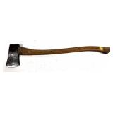 Axe with wooden handle, axe head marked A36, 27"