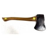 Axe with wooden handle, 19" overall length
