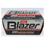 Brick of .22 LR. CCI Blazer cartridges, 500 Rds.