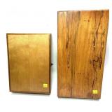 Lot: 2 Wooden Gun Boxes, 8.5"x12" & 8"x15.5"