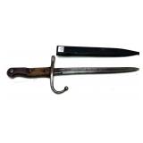 Bayonet with scabbard, handle  marked ASFA 1523