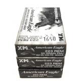 x3- Boxes o f.223 REM 55-grain FMJ American