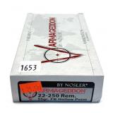 Box of .22-250 REM 55-grain FB HP Nosler