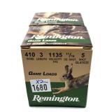 x2- Boxes of .410 Ga. 3" No. 5 Remington game