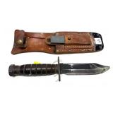 Ontario 7-08 knife with leather sheath and