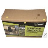 HME Heavy Duty Steel Platform Brackets, Black
