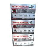 x3- Boxes of 12 Ga. 3" OO Buck Winchester loads