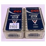 x2- Boxes of CCI .22 LR HP Stingers, -x2 boxes