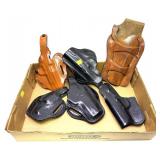 Lot: 6 Assorted Leather Holsters Includes: