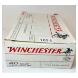 Box of .40 S&W 165-grain FMJ Winchester