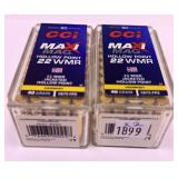 x2- Boxes of .22 Mag. hollow point CCI Maxi-Mag