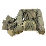 1945 combat field pack with cargo pack, canteen,