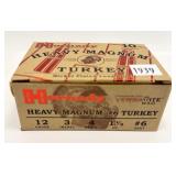Box of 12 Ga. 2" No. 6 Hornady turkey loads, 10